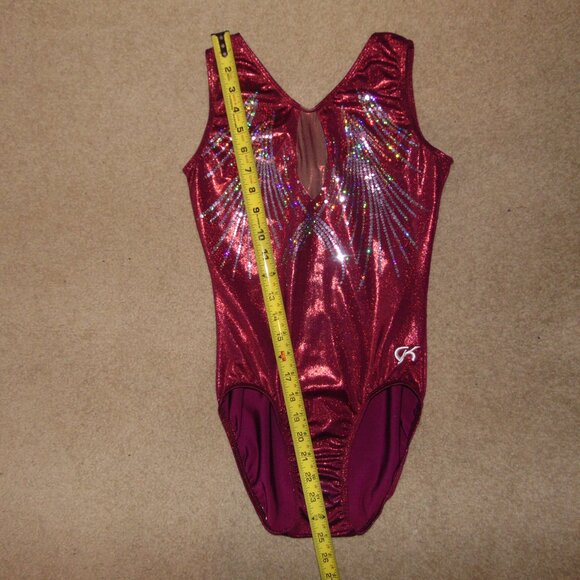 GK Shiny Red Sequin Leotard AM - Picture 6 of 7